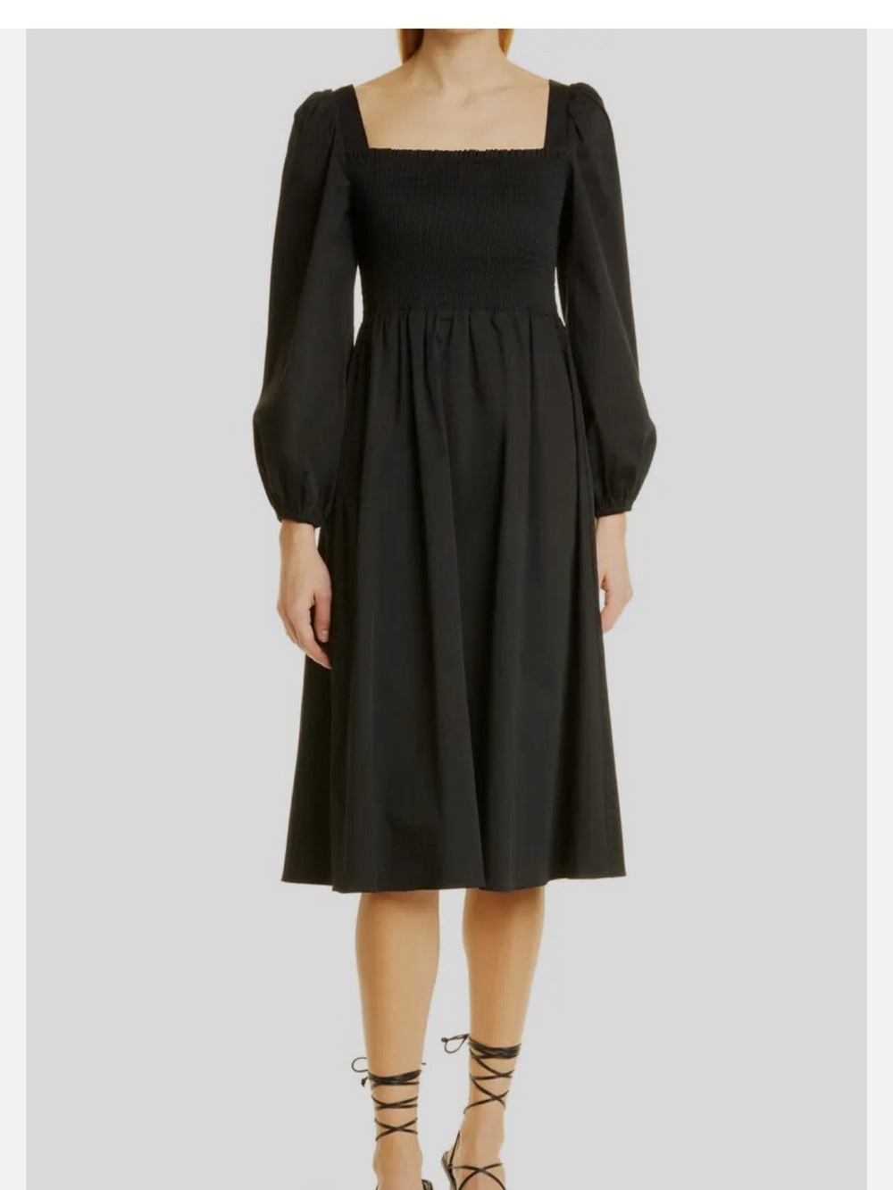 TOCCIN (NY) Black Shirred-Waist Women's Dress - M